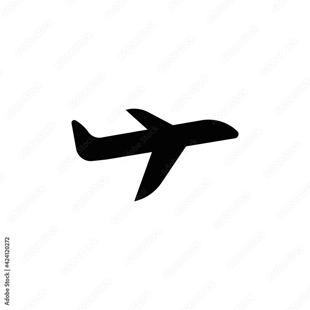 Takeoff the airplane silhouette icon Takeoff the airplane silhouette icon