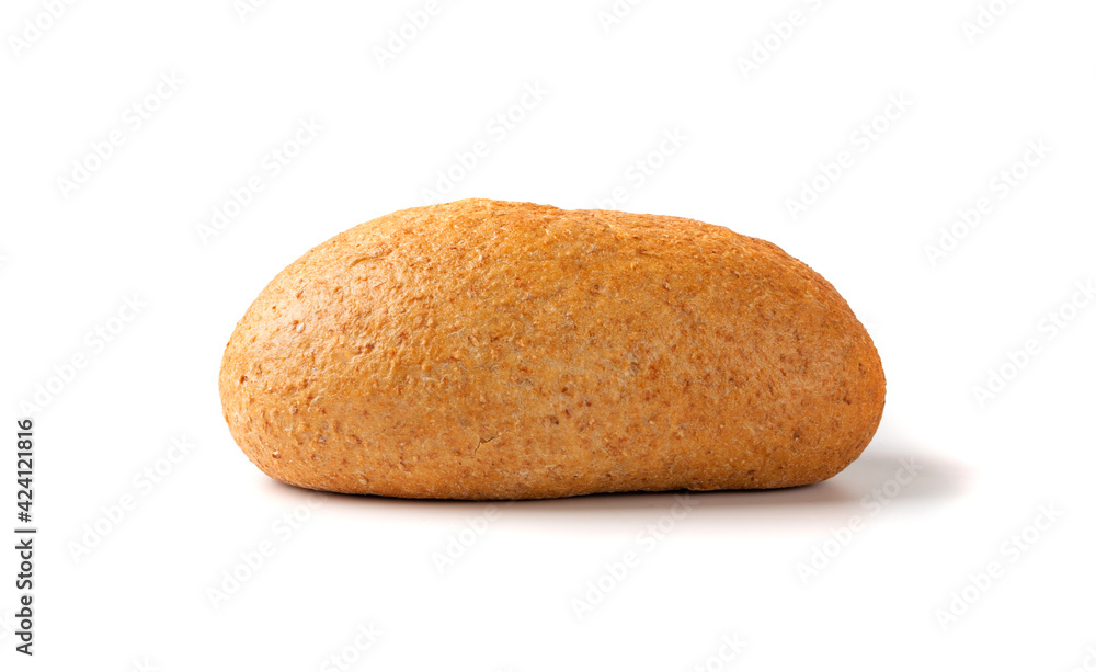 Round Brown Buns Isolated on White Background Round Brown Buns Isolated on White Background