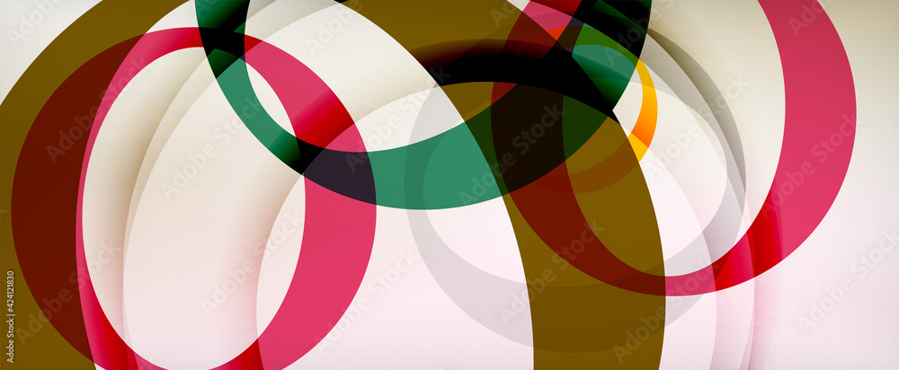 Ring geometric shapes, o letter repetition wallpaper. Abstract background for business or technology presentations, internet posters or web brochure covers Ring geometric shapes, o letter repetition wallpaper. Abstract background for business or technology presentations, internet posters or web brochure covers