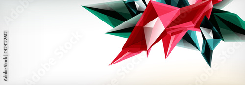 Vector 3d triangles and pyramids abstract background for business or technology presentations, internet posters or web brochure covers