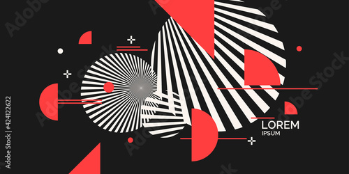 Abstract background with geometric shapes. Vector template.
