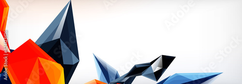 Vector 3d triangles and pyramids abstract background for business or technology presentations, internet posters or web brochure covers