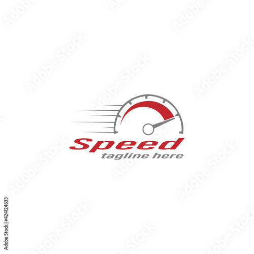 speed rpm speedometer vector graphic logo design download