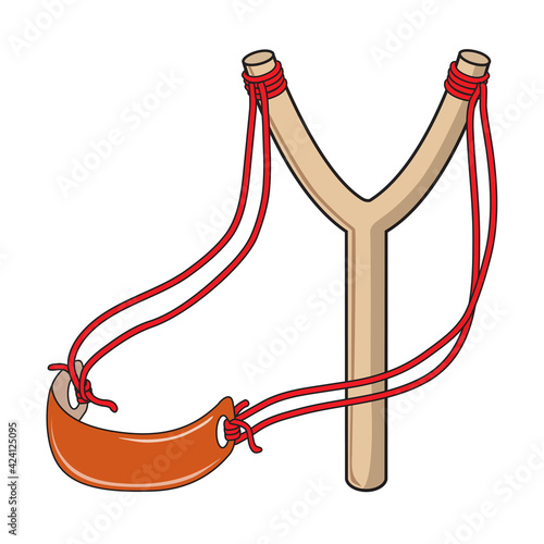 slingshot vector illustration,isolated on white background