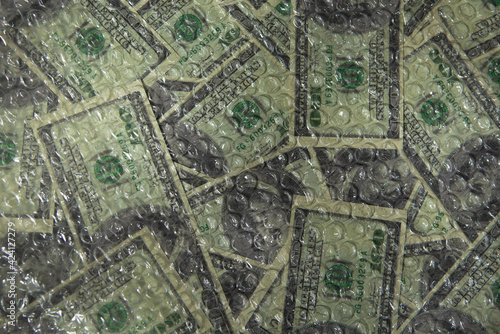 image of money bubble package