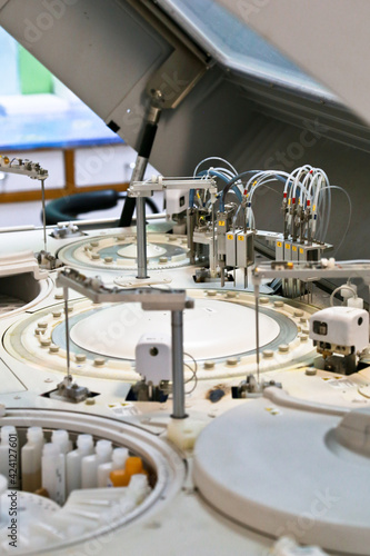 modern robotical machine for centrifuge blood and urine © itataekeerati