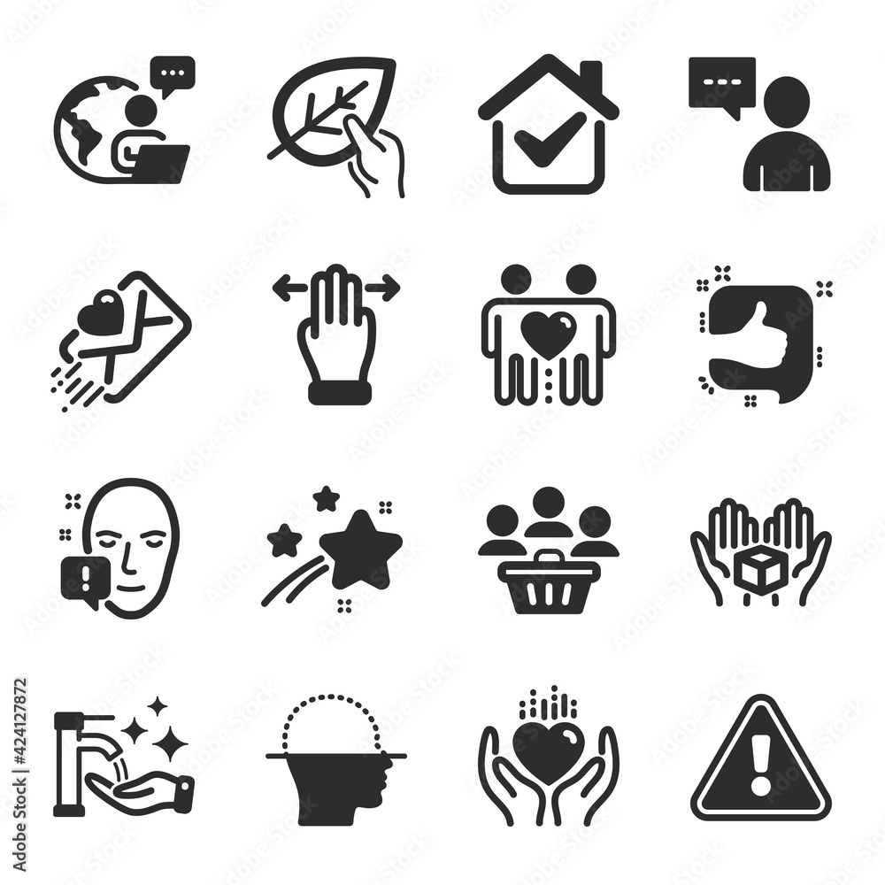 Set of People icons, such as Buyers, Face scanning, Hold heart symbols. Friends couple, Washing hands, Love letter signs. Hold box, Multitasking gesture, Face attention. Users chat, Like. Vector Set of People icons, such as Buyers, Face scanning, Hold heart symbols. Friends couple, Washing hands, Love letter signs. Hold box, Multitasking gesture, Face attention. Users chat, Like. Vector