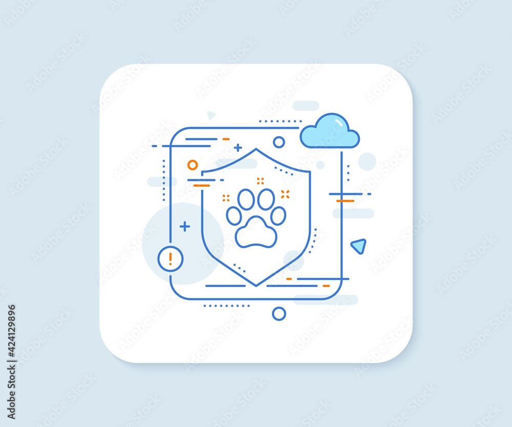 Pet friendly line icon. Abstract vector button. Dog paw sign. Hotel service symbol. Pet friendly line icon. Protect shield concept. Vector Pet friendly line icon. Abstract vector button. Dog paw sign. Hotel service symbol. Pet friendly line icon. Protect shield concept. Vector