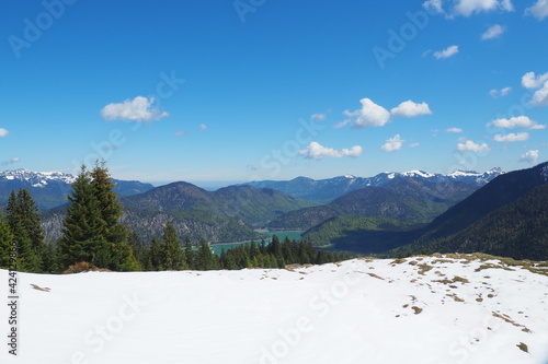 Sylvenstein See panorama Blick im Frühling photo