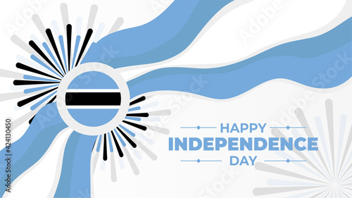 Botswana  independence day template banner post design, flag country theme, vector