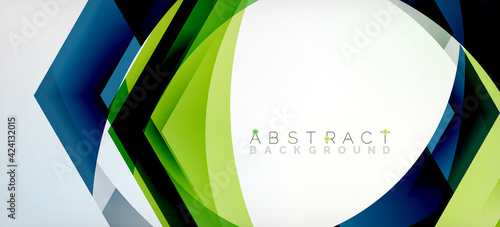 Vector color hexagons geometric abstract background