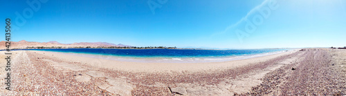 Landscape panorama sea view in Dahab, Egypt