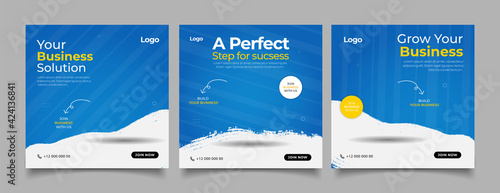 Digital business marketing banner for social media post template 