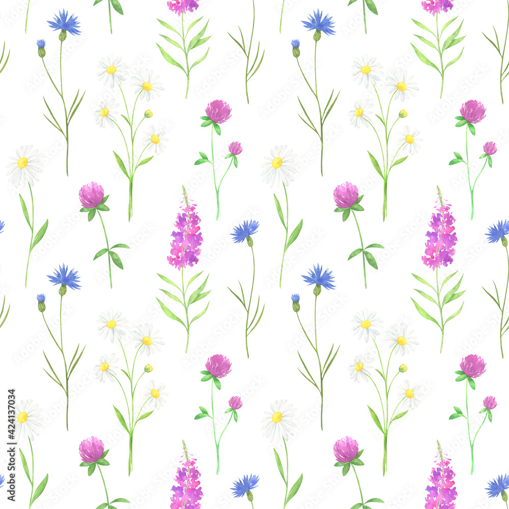 Widflowers Seamless Pattern