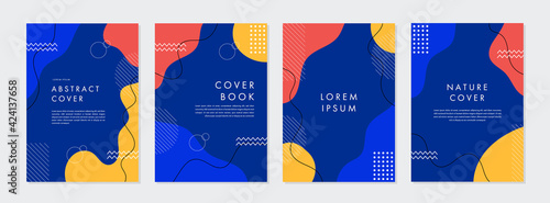 Set of abstract creative artistic templates. Universal cover Designs for Annual Report, Brochures, Flyers, Presentations, Leaflet, Magazine.