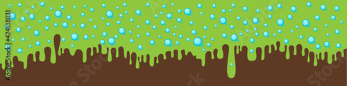 Colorful glaze for baked products. Glaze topping for donuts, cupcakes and Easter cakes. Vector Illustration