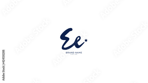 Alphabet letter Initial E, EE logo vector design, minimal, innovative, creative, symbol, sign, monogram, template, logotype, concept, branding for premium business typeface, startup, company etc.