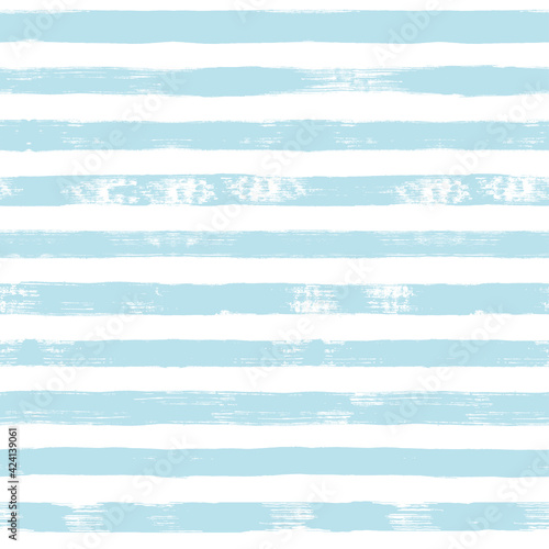 Stripes pattern, baby blue striped seamless vector background, navy brush strokes. pastel grunge stripes, watercolor paintbrush line