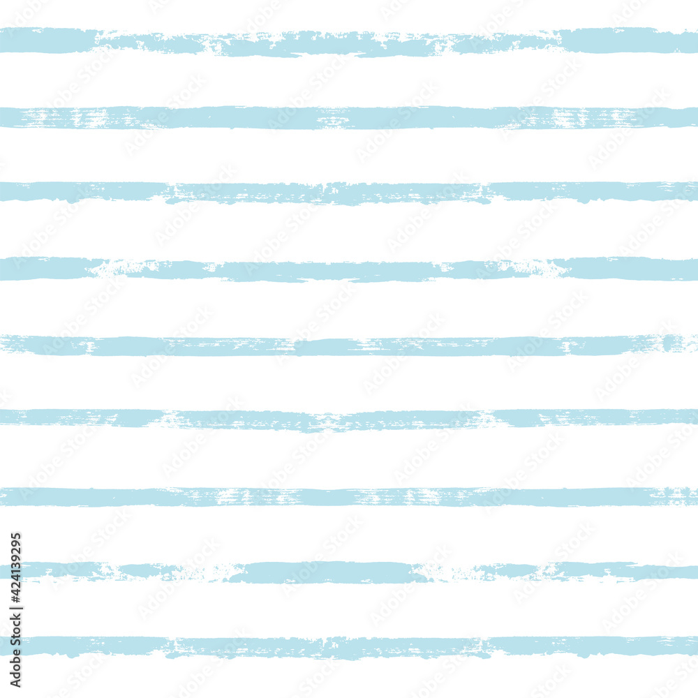 Stripes pattern, baby blue striped seamless vector background, navy brush strokes. pastel grunge stripes, watercolor paintbrush line