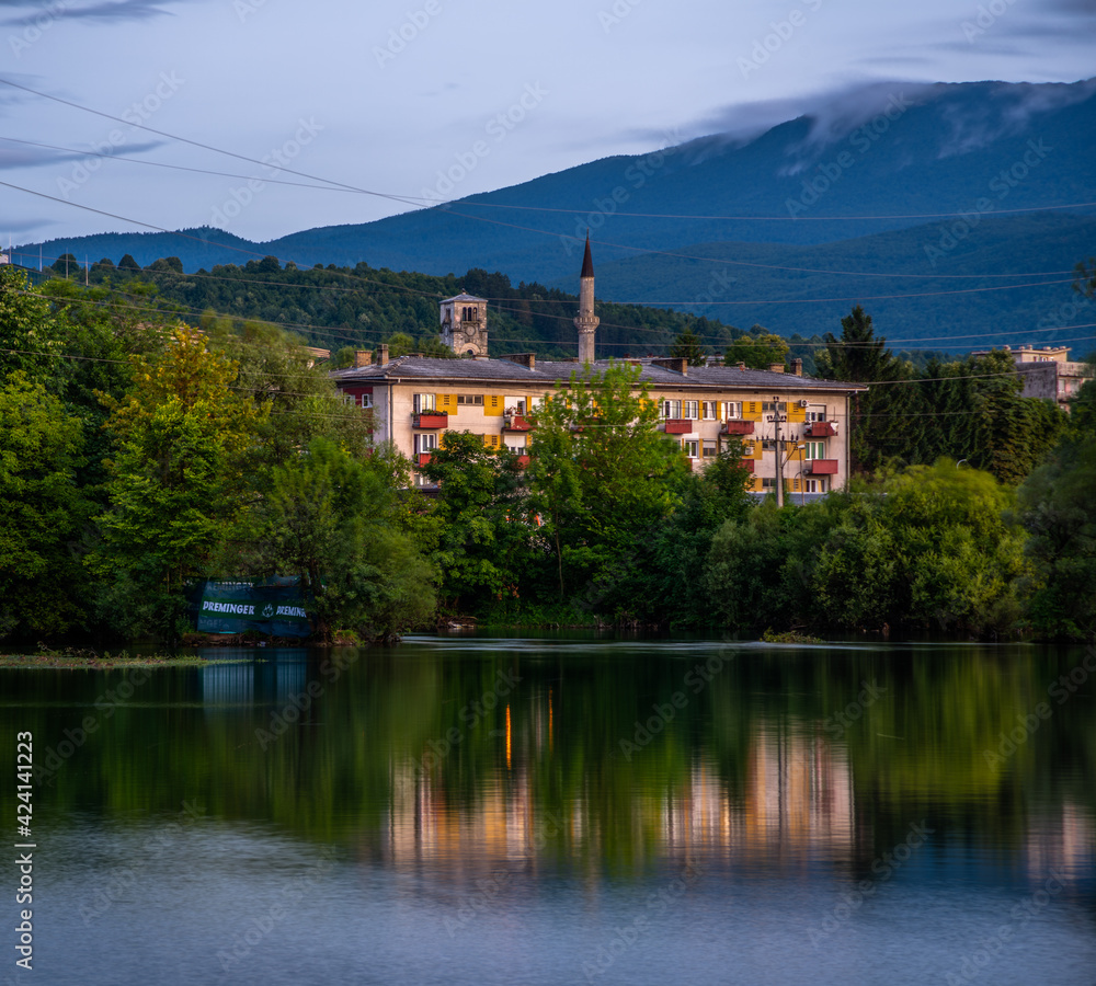 Obraz premium reflection in the river