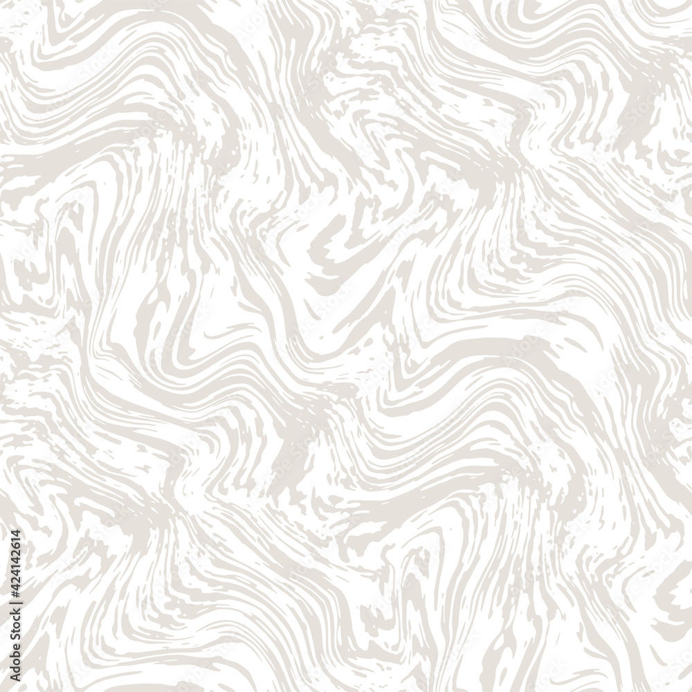Fototapeta Vector seamless pattern. Abstract marble texture. Creative monochrome background with liquid blots. Decorative design with marbling effect. Can be used as swatch for illustrator.