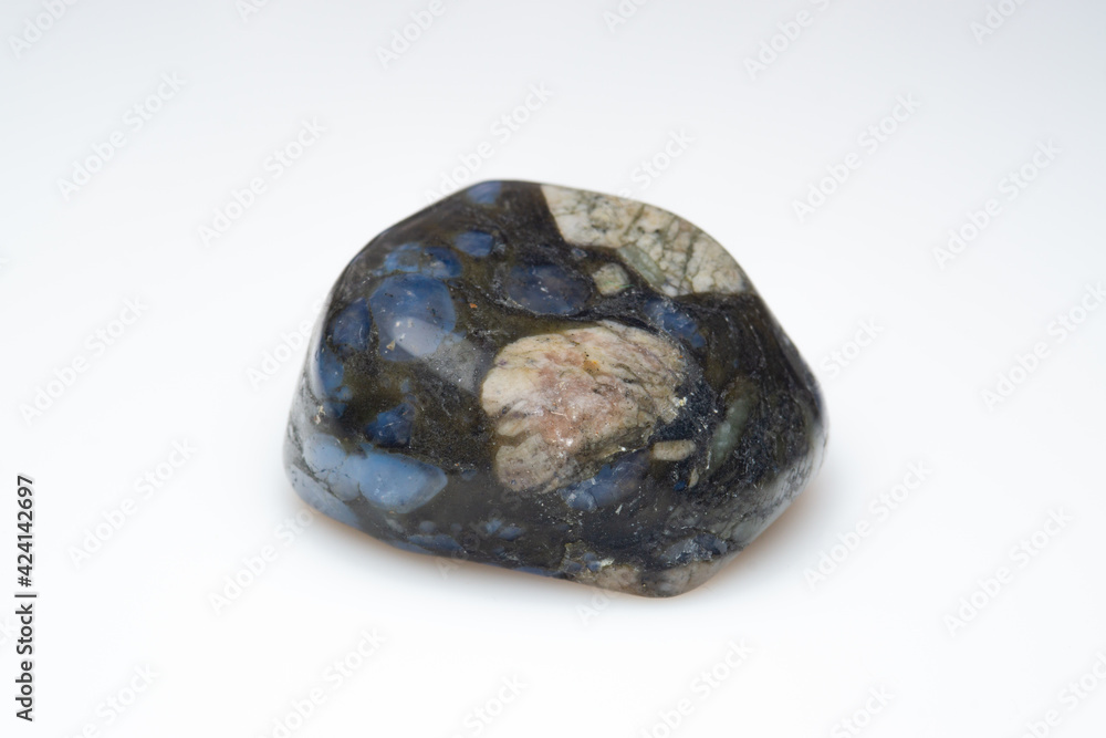 Natural gemstone liberite on white background Natural gemstone liberite on white background