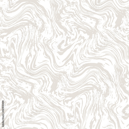 Vector seamless pattern. Abstract marble texture. Creative monochrome background with liquid blots. Decorative design with marbling effect. Can be used as swatch for illustrator.