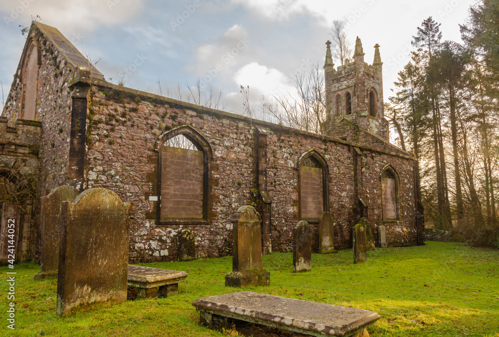 Graveyard and the remains of Tongland Church and Abbey, Scotland Graveyard and the remains of Tongland Church and Abbey, Scotland