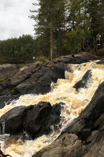 Ahwenkoski waterfall on the Tohmajoki River