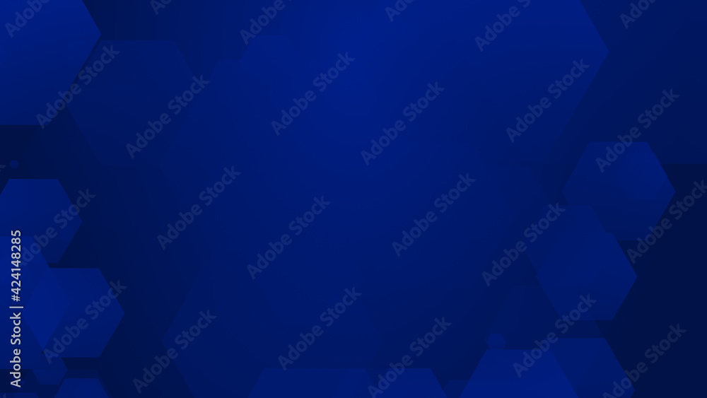Obraz premium Abstract hexagon geometric blue pattern technology medical and science dark background.