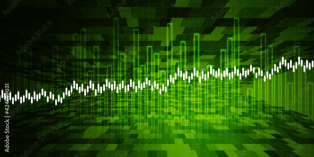 2d rendering Stock market online business concept. business Graph 2d rendering Stock market online business concept. business Graph