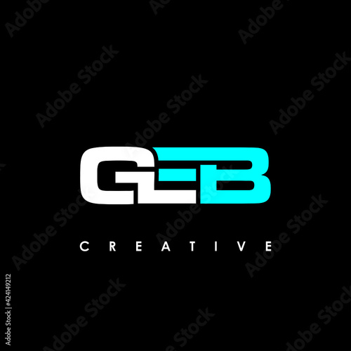 GEB Letter Initial Logo Design Template Vector Illustration