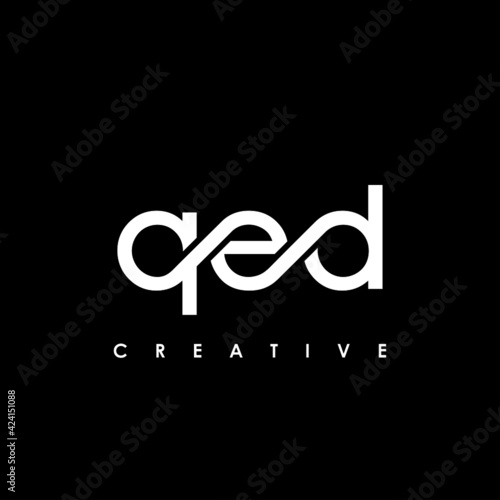 QED Letter Initial Logo Design Template Vector Illustration