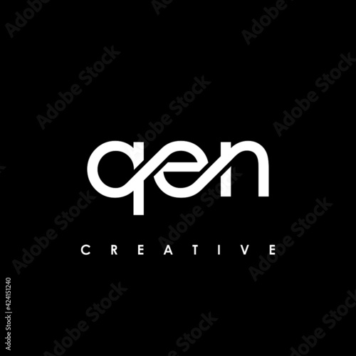 QEN Letter Initial Logo Design Template Vector Illustration