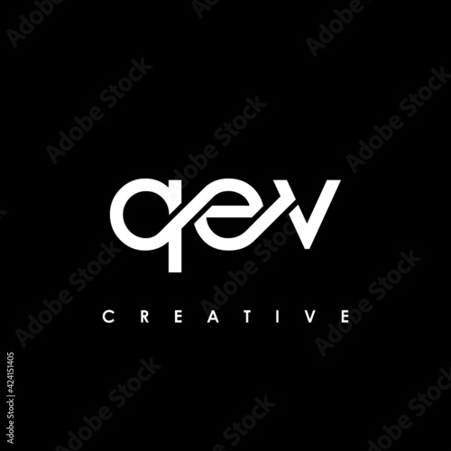 QEV Letter Initial Logo Design Template Vector Illustration