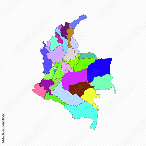 Colombia Detailed Map With States