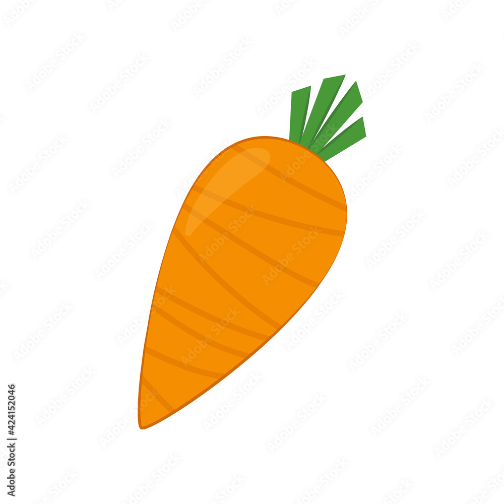 Carrot vector. Carrot on white background. Carrot vector. Carrot on white background.