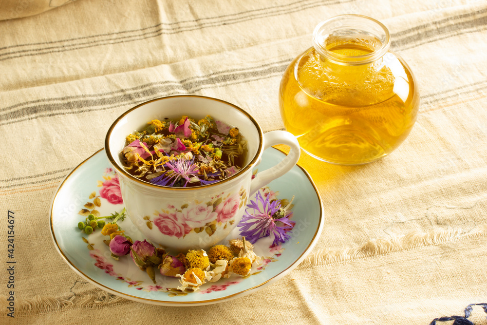 herbal tea made from various flowers herbal tea made from various flowers