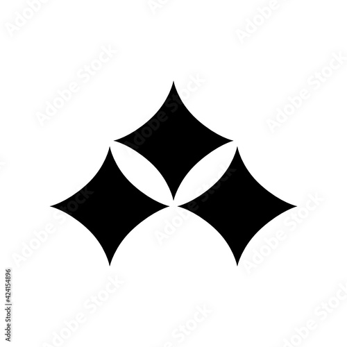 糸巻紋・三つ盛り糸巻（みつもりいとまき）