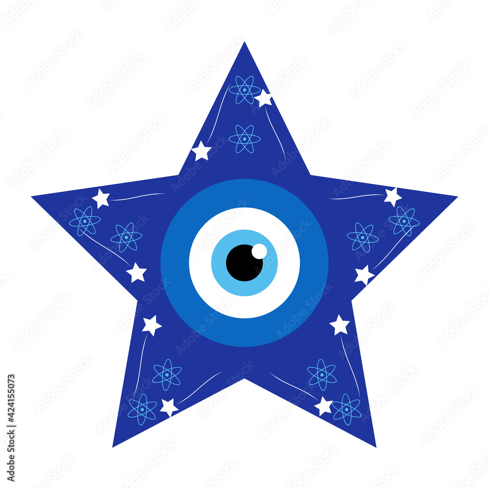 Greek evil eye, symbol of protection. Glass Turkish eye Nazar Boncugu
