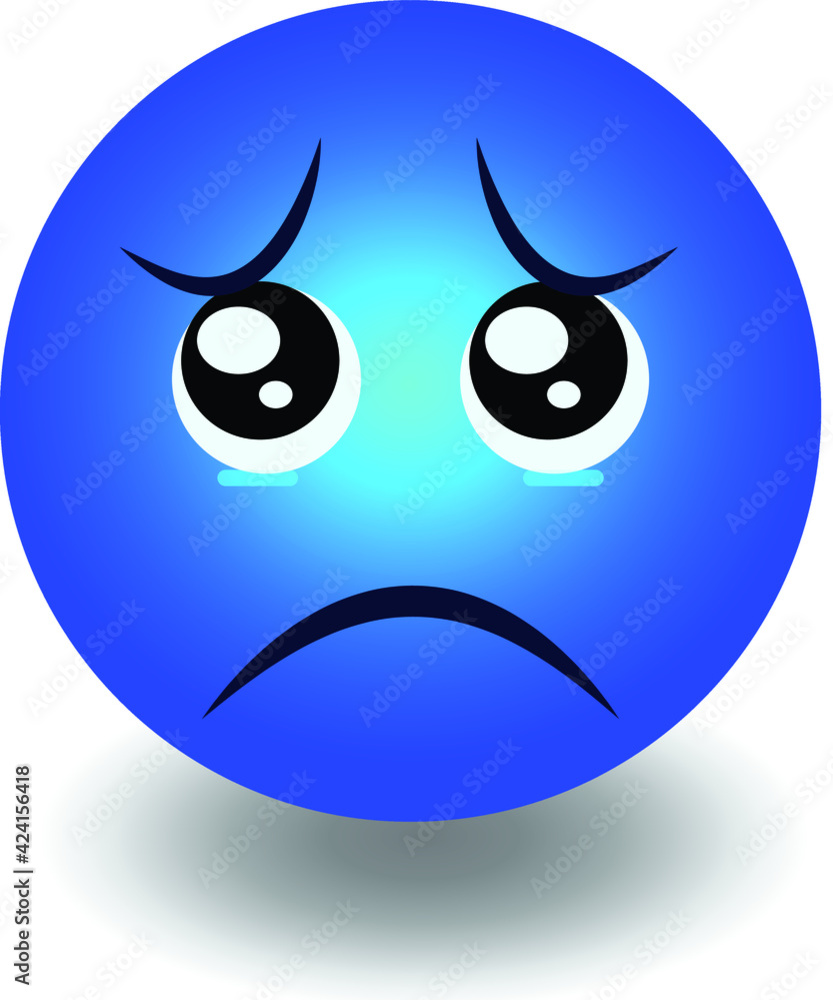 illustration of a pleading face emoji illustration of a pleading face emoji