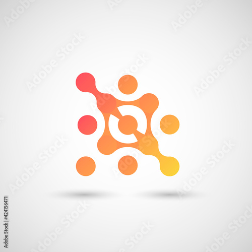 Vector element isolated shape. Connection graphic icon