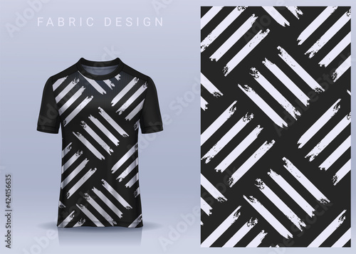 Fabric textile for Sport t-shirt ,Soccer jersey mockup for football club. uniform front view.