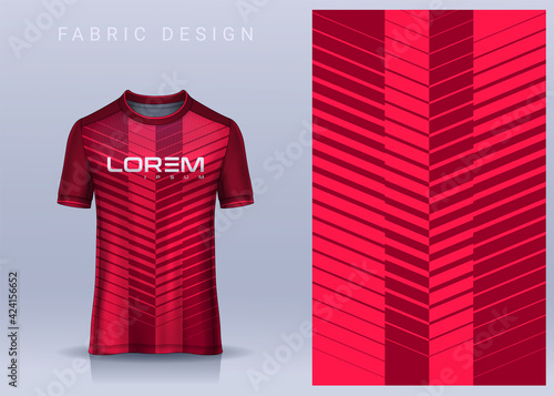 Fabric textile for Sport t-shirt ,Soccer jersey mockup for football club. uniform front view.