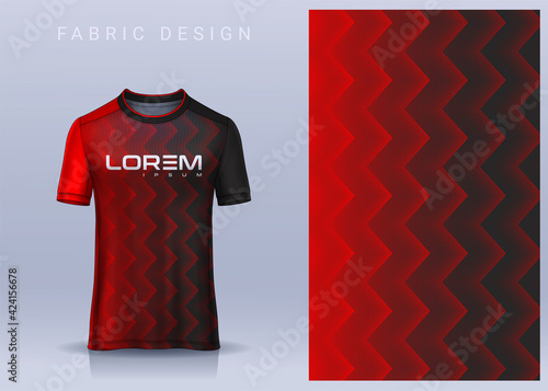Fabric textile for Sport t-shirt ,Soccer jersey mockup for football club. uniform front view.