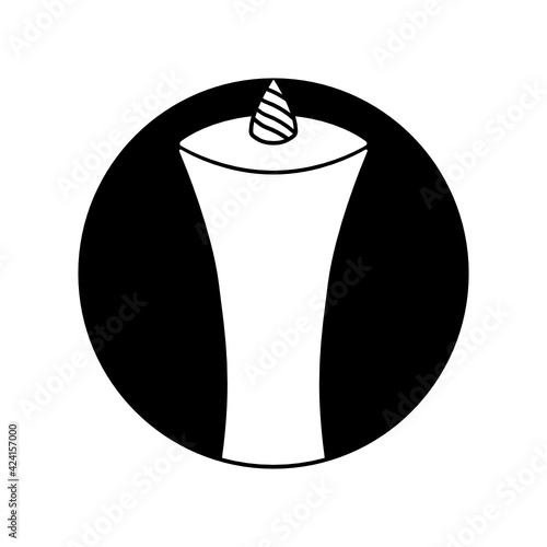 蝋燭紋・石持ち地抜き蝋燭（こくもちじぬきろうそく）