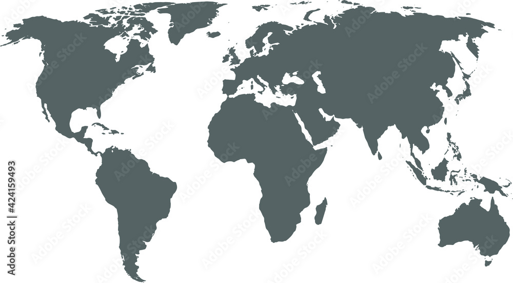 Earth globe icon. Vector illustration. World map isolated on white background. Earth globe icon. Vector illustration. World map isolated on white background.