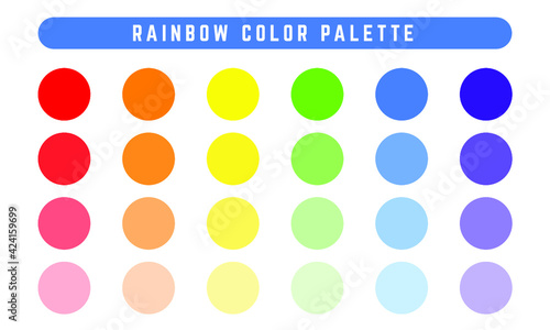 Rainbow Vector Color Palette Set