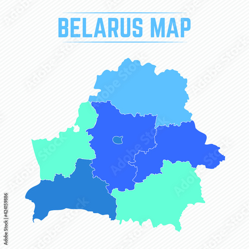 Belarus Detailed Map With States