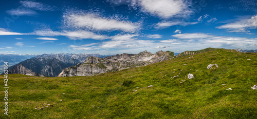 Panorama view Vorderes Sonnwendjoch mountain in Tyrol, Austria photo